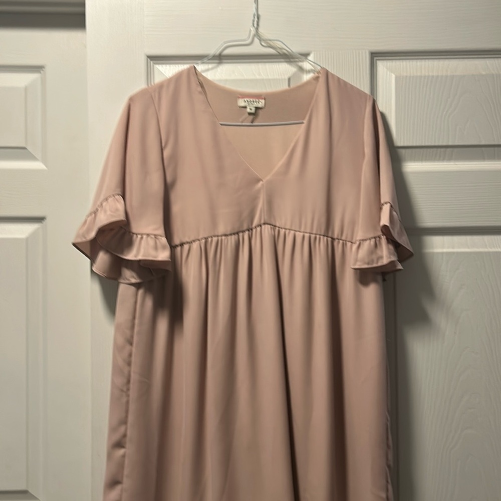 Pink Empire waist dress